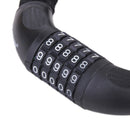 5 Digit Combination Bike Bicycle Steel Chain Coded Lock Black