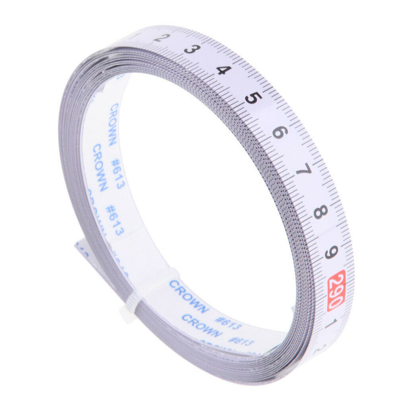 2Pcs/Set Durable Miter Saw Track Tape Measure Backing Metric Steel Ruler 300cm,