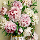 Decorative 5D Frameless Diamond Painting Pink Flower & Vase Home Shop Decor