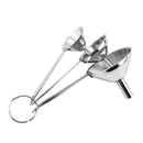 Set of 3 Stainless Steel Kitchen Funnel with Strainer Filter for Transferring of