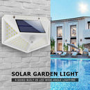 1pc 100LED Four-sided Solar Motion Sensor Wall Light Outdoor Garden Lamp A