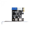Usb 3.0 Pci-E Expansion Card Adapter External 2 Port Usb3.0 Hub Internal 19 D8N8