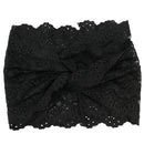 Women Head Cover Sports Lace Band Turban Head Packing Scarf (Black)