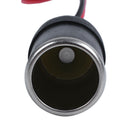 Car Charger Power Cigarette Lighter Female Socket Black w 26cm Cable