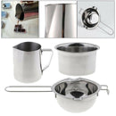 3Pcs Stainless Steel Double Boiler Pot Wax Candle Melting Pitcher 600ml for