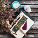 DIY Special Shaped Diamond Painting Creative Leather Bookmarks with Tassel