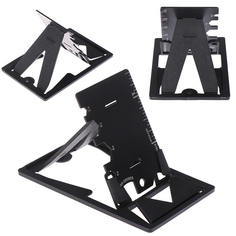 1Pc Folding Mobile Phone Bracket Mini EDC Card Bottle Opener Screwdriver WrencOZ