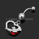 Surgical Steel Navel Rings Crystal Belly Button Ring Piercing Jewelry Beauty x 1