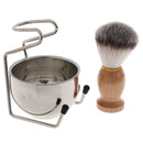 3In1Clean Tool Shave Frame Soap Bowl Bristle Hair Shave Brush Shaving Brush Set`