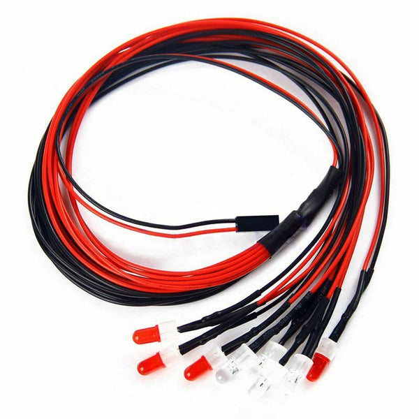8 LED 5mm White Color Red Color LED Light Set for HSP RC Cars WS T6P7