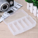15x9x3cm 5 Compartments Transparent Visible Fishing Lure Tackle Box
