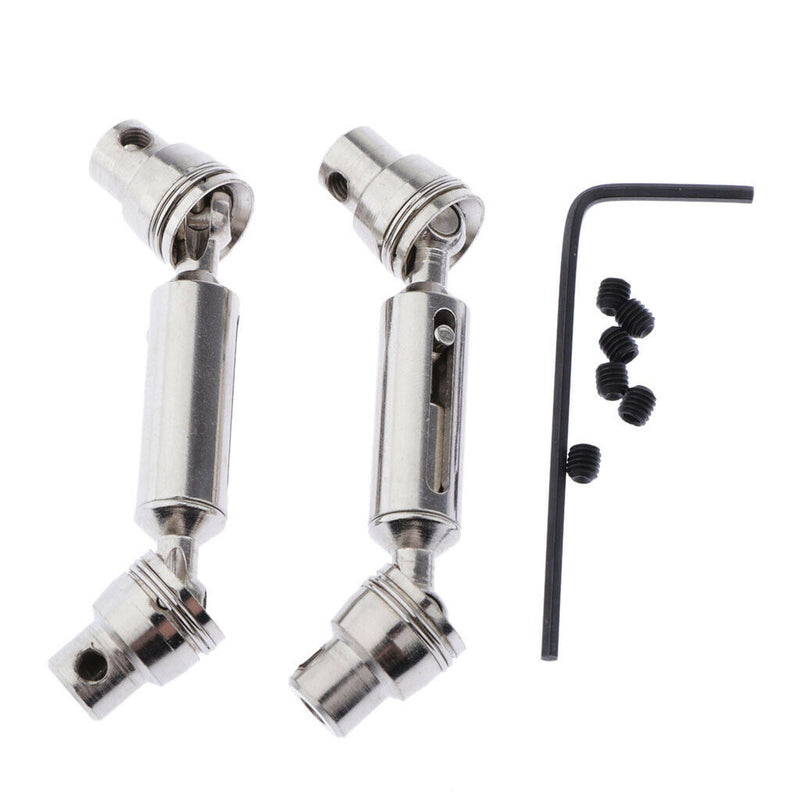 2pcs Steel Universal Drive Shaft for WPL B14 B24 MN35 MN66 Q62 Q65 1/16 RC