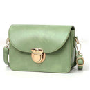 Women Crossbody Bags Leather Fashion Solid Small Shoulder Handbag (Green) A