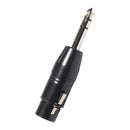 3 Pin XLR Female To 6.35mm TRS Male Stereo Plug-In Audio Adapter