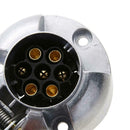 7 Way RV Boat Truck Trailer Metal Plug Connector Adapter+ Socket Kit A