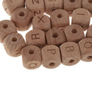 26pcs Letter Alphabet Wooden Loose Beads For Bracelet Jewelry DIY Finding