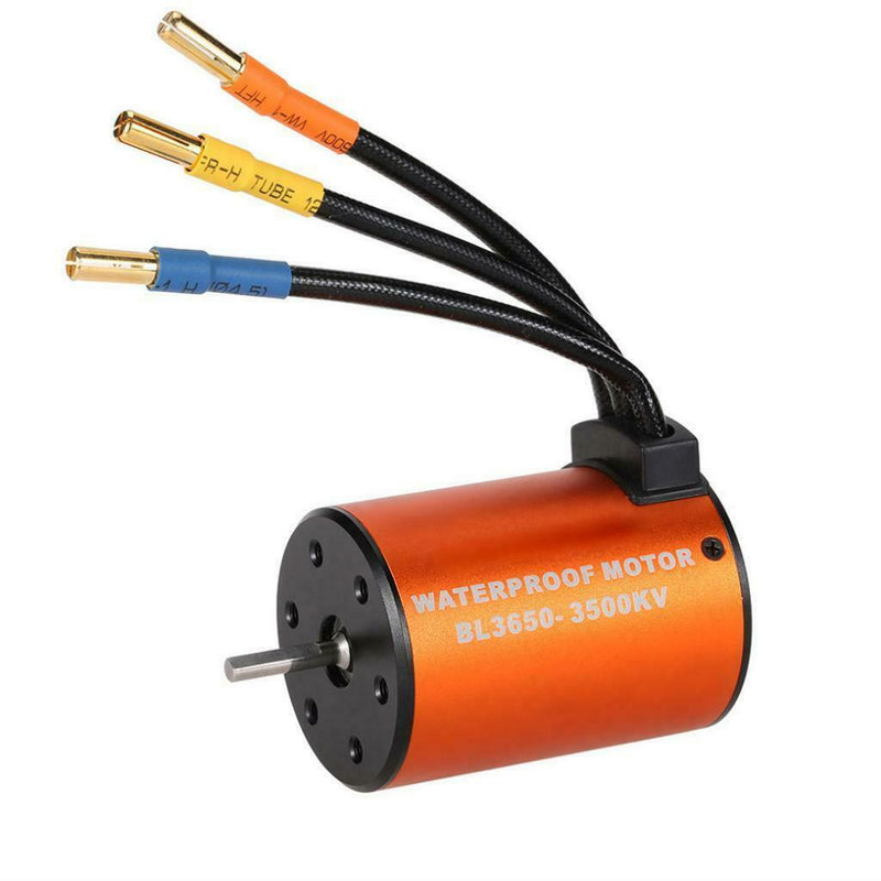 Durable Waterproof 3650 3500KV Aluminium Alloy Brushless Motor for 1:10 RC