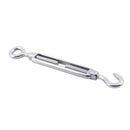 M6 6mm Threaded Stainless Steel Hook Eye Type Die Cast Turnbuckle 5.7 inch