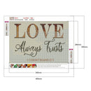 5D DIY Full Drill Diamond Painting Letter Embroidery Mosaic Kit (JH038)