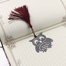 HOT Lovely Exquisite Eagle Owl Creative Metal Bookmark With Ribbon Box Gift