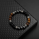 black matte stone tiger eye excellents jewelry matte agate energy stone brace Gn