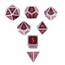 7pcs Set Dice Multi-sided Dice Red Gem Dice For D \u0026 D Table Game
