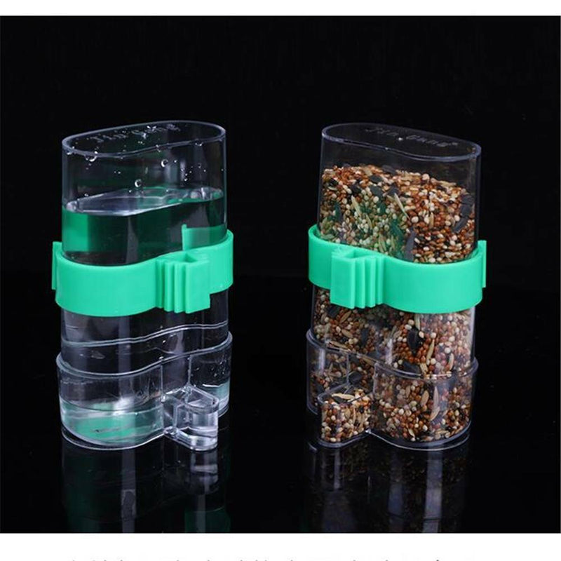 Acrylic Bird Feeder Automatic & Water Feeder Cage Parrot Cockatiel Canary