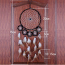 Catcher wall hanging decoration  ornament with feathers 6 circles