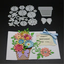 Flower Pot Metal Cutting Die Scrapbook Paper Embossing Cut Stencil Paper Card