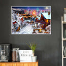 5D DIY Full Round Drill Diamond Painting Winter Fireworks Cross Stitch Kit
