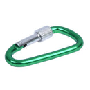 Green Pear Shape Screw Locking Carabiner Camping L8Q4