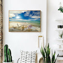 DIY Full Square Drill Diamond Painting Beach Shell Embroidery Mosaic Craft