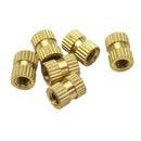 M2x3mmx3.2mm Female Threaded Brass Knurled Insert Embedded Nuts 20pcs J2T6
