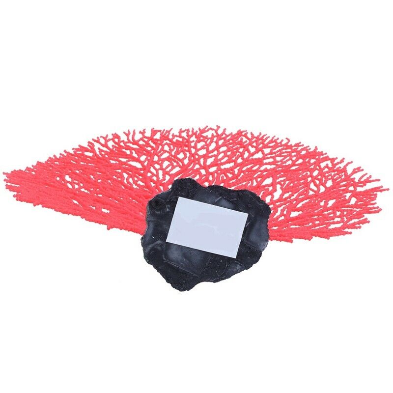 5.5" Height Red Soft Plastic Branch Coral Emulational Underwater Plant Deco