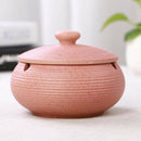 2pcs Ceramic Ashtray With Lid & Water Tank Windproof Ash Holder For Smoker