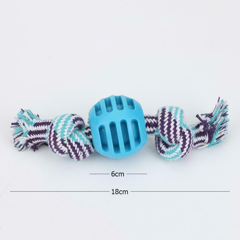 Double Knots Dogs Ball Toys Interactive Tooth Grinding Training Durable Che