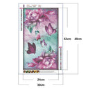 5D Full Drill Diamond Painting Flower Butterfly Cross Stitch Kits (hg345)