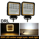 63W LED Work Light Bar Flood Spot Beam Offroad 4WD SUV Driving Fog Lamp BX3C