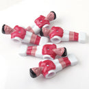 11 Pieces Plastic Soccer Foosball Man Table Guys Soccer Player Part 4.3" Red