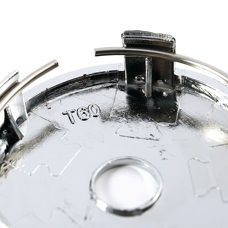 Set Of 4 Chrome Wheel Center Hub Cap Universal Car Plastic 60mm Tyre Trims