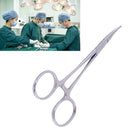 1Pcs Forceps Hemostatic Clamp Curved Tweezers StainlessSerrated