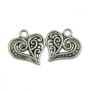 100pcs Hollow Heart Pendants Jewelry Making Jewellery Finding DIY Necklace
