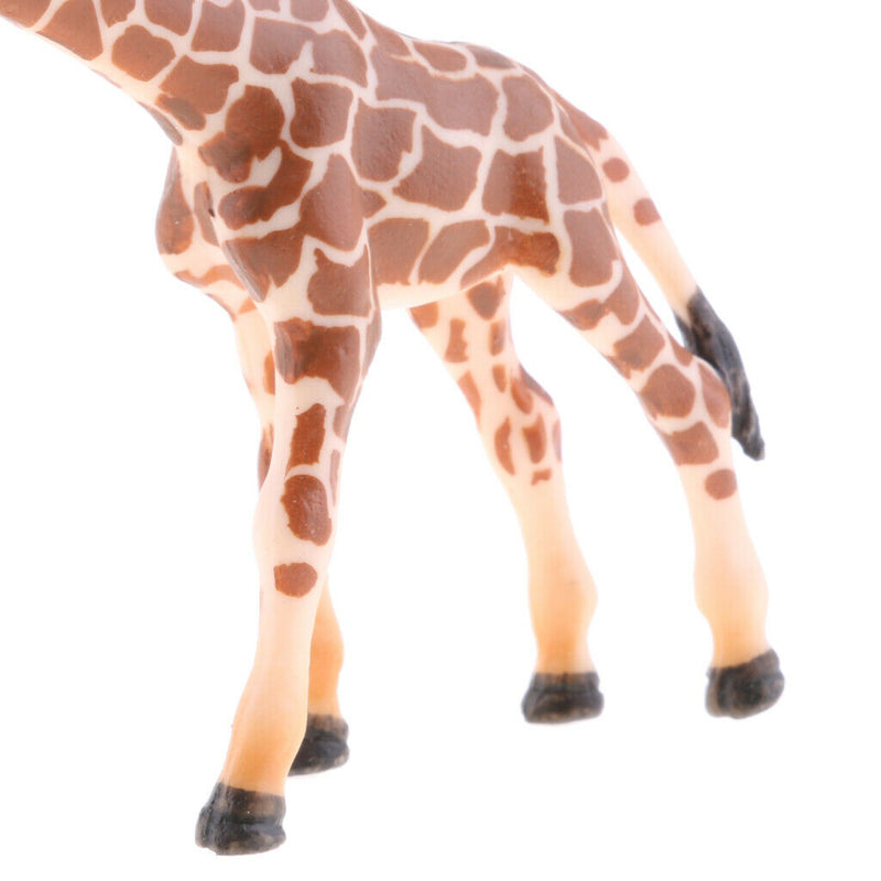 2x Small Realistic Animal Figures Forest Camel Giraffe for Collectibles