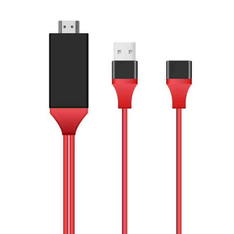 Phone 8 Pin USB to HDMI Male Cable HDTV TV HD 1080P HDMI Converter Adapter