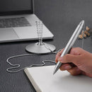 Counter Pen with Chain, Spring Security Desk Pen for Office Bank (2 Pack) D2Z8