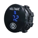 DC5V~48V LED Digital Volt Meter Display Gauge For Motorcycle With Touch Switch