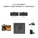 HDMI Switcher 2 Ports Bi-direction Manual Switch 2 x 1/1 x 2 HDMI Hub-HDCP
