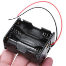 Black Tow Layers 6 x 1.5V AA Batteries Battery Holder Case Box w Wire Leads M6S8