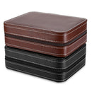 Black Zippered Watches Box Travel Case - Watch Organizer Collection - PU Le K4B2