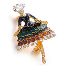 Dress Girl Crystal Brooch Enamel Pins Jewelry Shirt Collar Brooch Jewelry Gift U